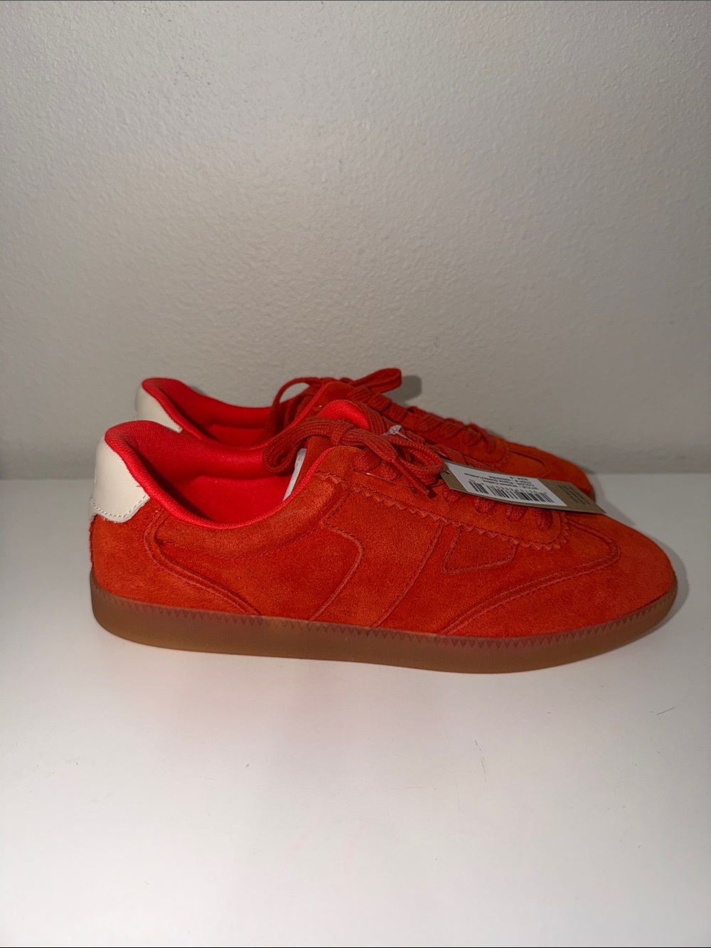 Toms Flame Suede Sneakers with Cream Heel
